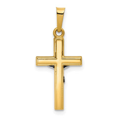14K w/Rhodium Polished Inri Crucifix Pendant - 2