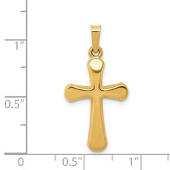 14k Polished Rounded Cross Pendant - 2