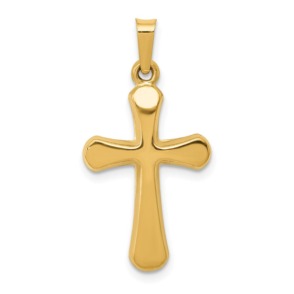 14k Polished Rounded Cross Pendant - 2