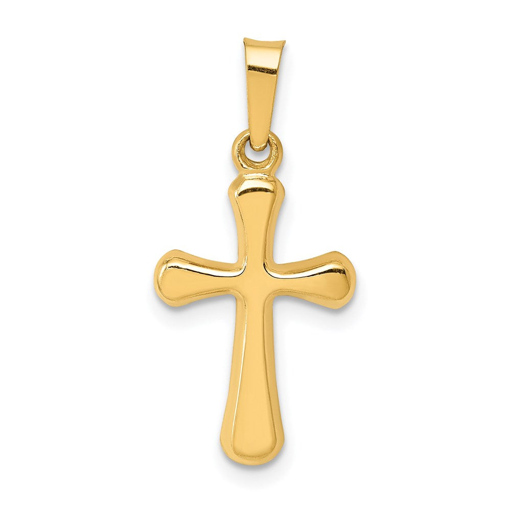 14k Polished Rounded Cross Pendant - 3