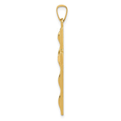 14k Polished Cross Pendant - 41