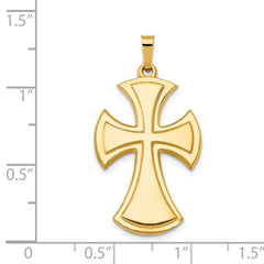 14k Polished Cross Pendant - 42