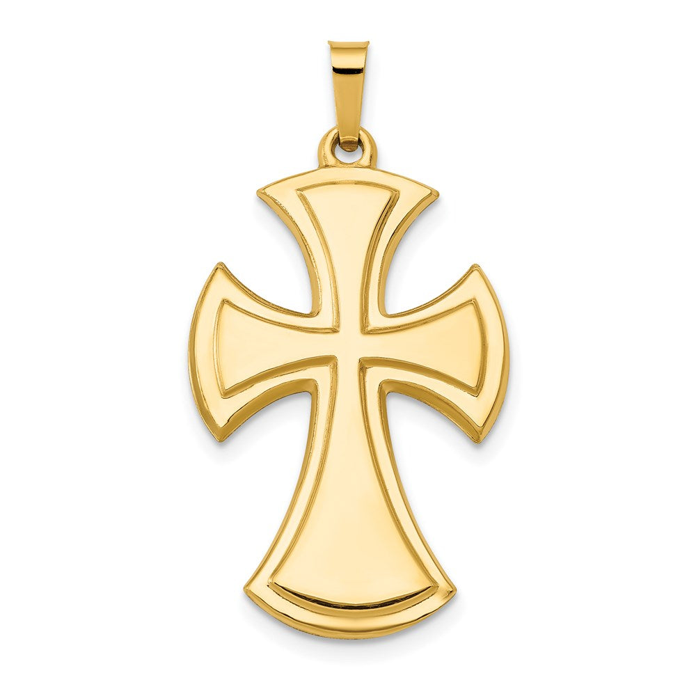 14k Polished Cross Pendant - 42