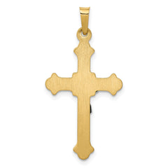 14k Two-tone Polished INRI Crucifix Pendant - 9