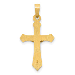 14k Two-tone Polished INRI Crucifix Pendant - 2