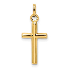 14k Hollow Cross Pendant - 22