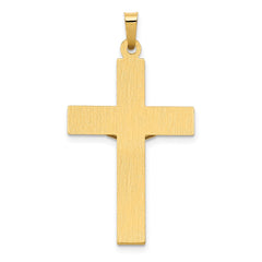 14k Two-tone Polished INRI Crucifix Pendant - 4