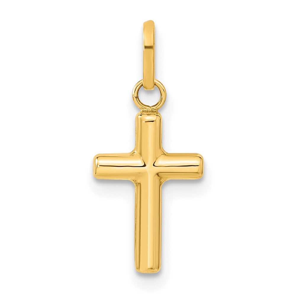 14k Hollow Cross Pendant - 22