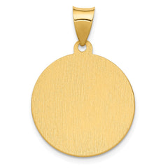 14K Polished/Satin Hollow Spanish St. Anthony Medal Pendant