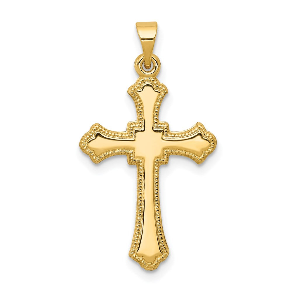 14k Budded Cross Pendant - 6