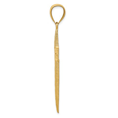 14K Diamond-cut Cross Pendant - 4