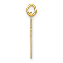 14k Heart Cross Charm