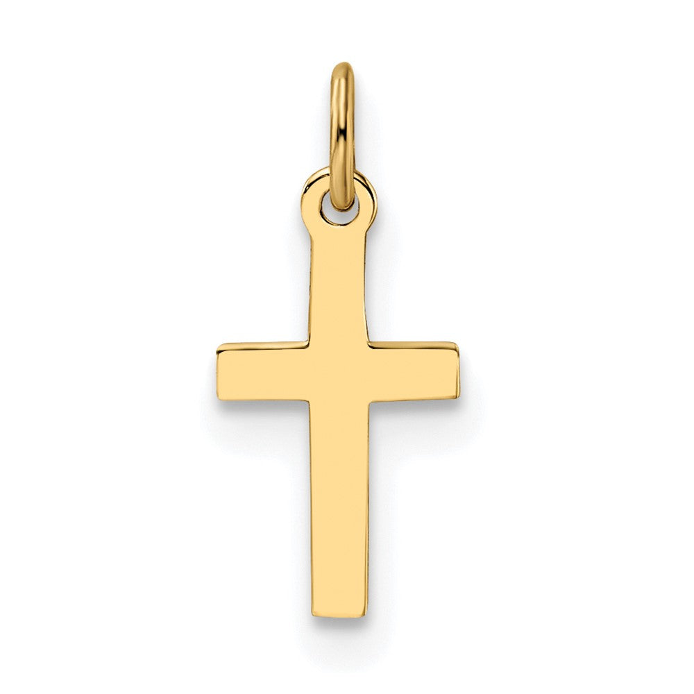 14k Polished Solid Cross Pendant - 2