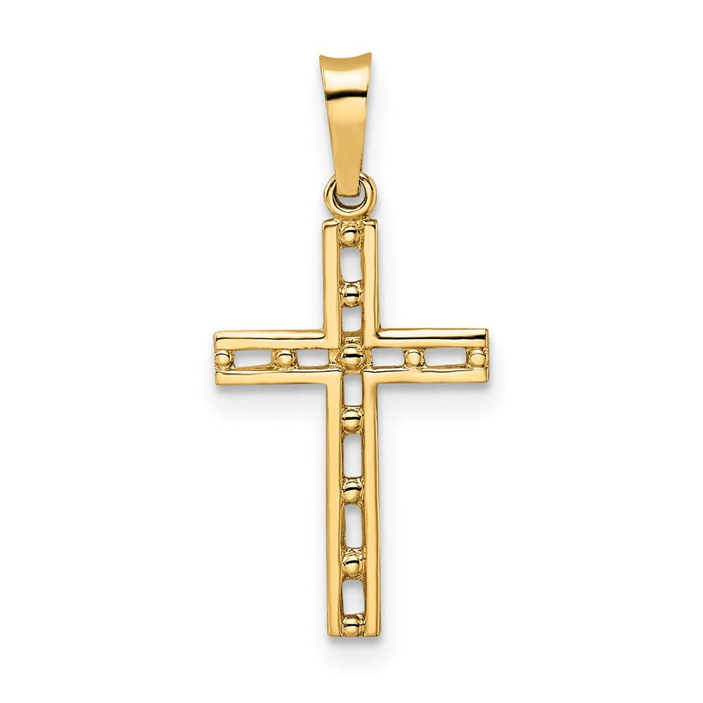 14k Polished Solid Cross Pendant - 3