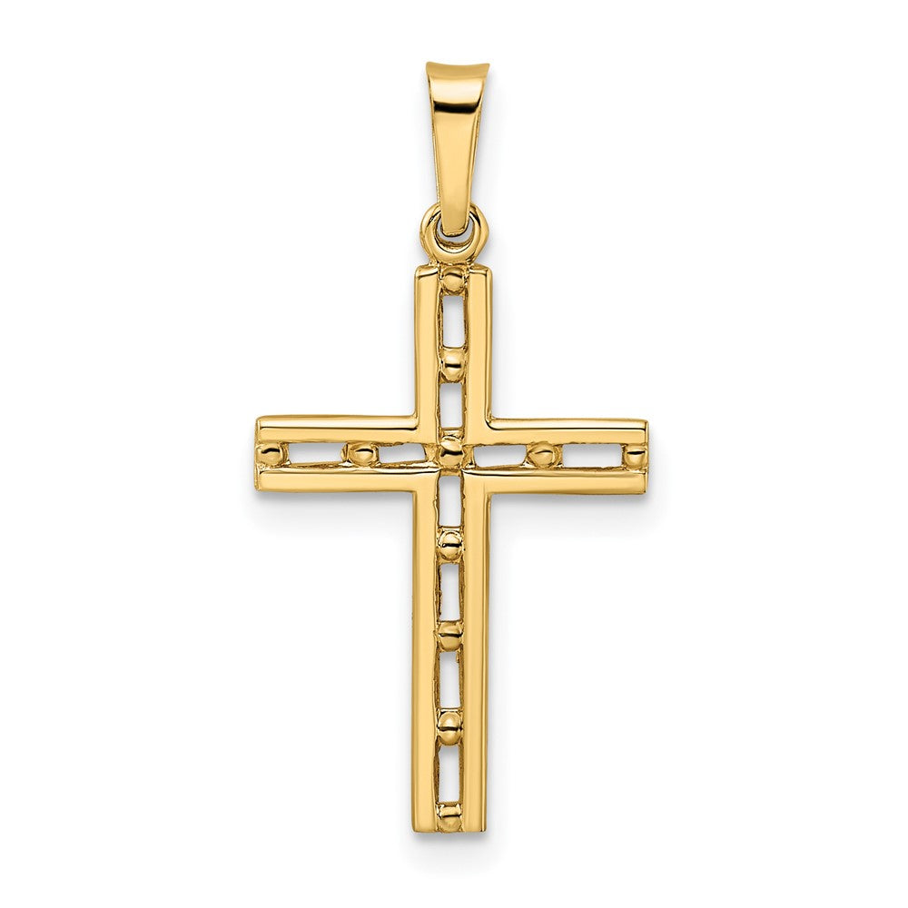 14k Polished Solid Cross Pendant - 4