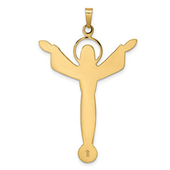 14k Polished Solid Risen Christ Pendant - 2