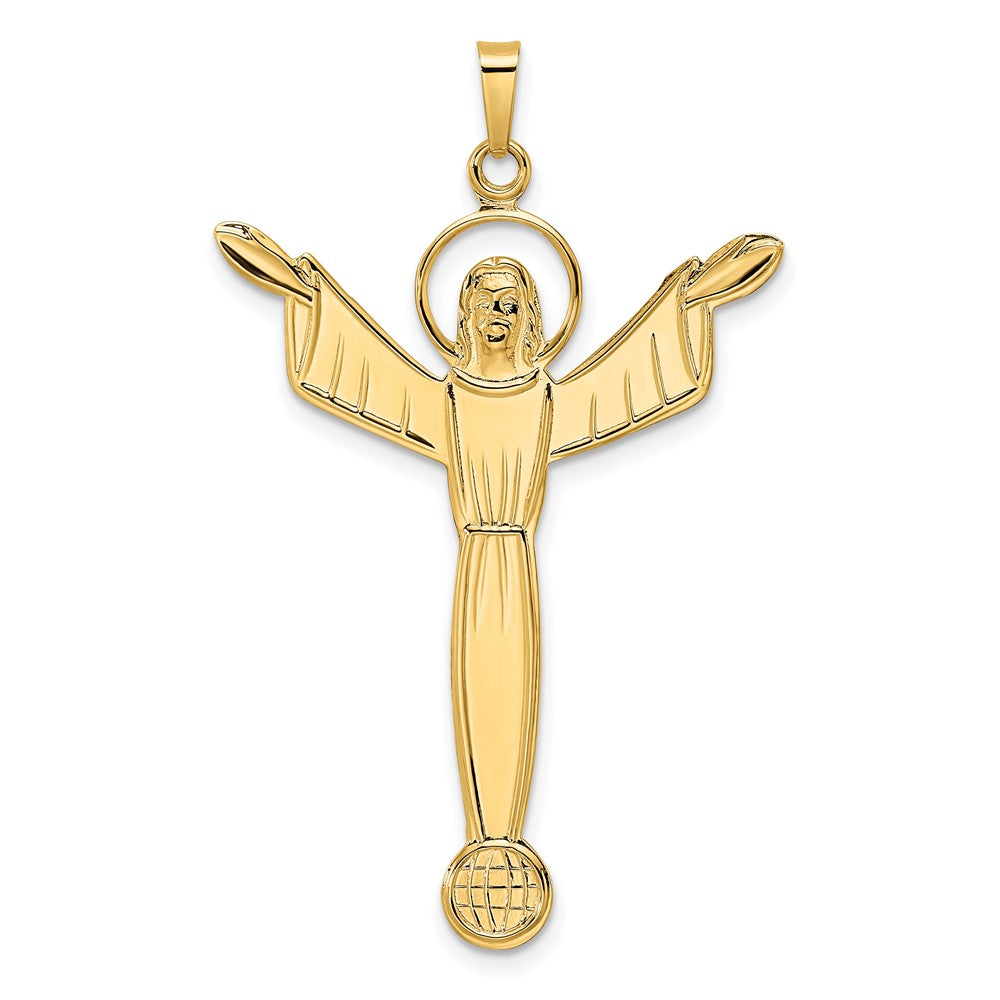 14k Polished Solid Risen Christ Pendant - 2