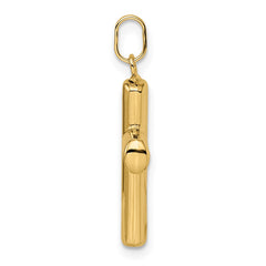 14k Polished Puffed Cross Pendant - 3