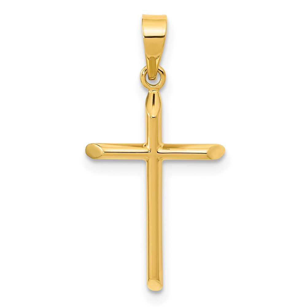 14K Polished Cross Pendant - 7