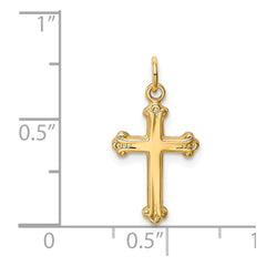 14k Cross Charm - 6