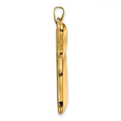 14k Polished Hollow Chai Symbol Pendant - 2