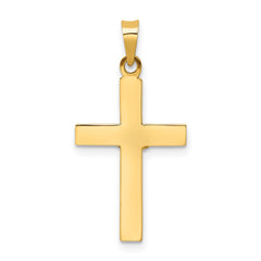 14k Two-tone Polished Solid INRI Crucifix Pendant - 11