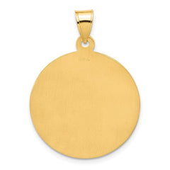 14k Polished and Satin Solid Miraculous Mary Plain Back Medal - 2