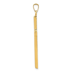 14k Hollow Cross Pendant - 20