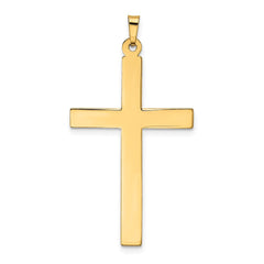 14k Hollow Cross Pendant - 20