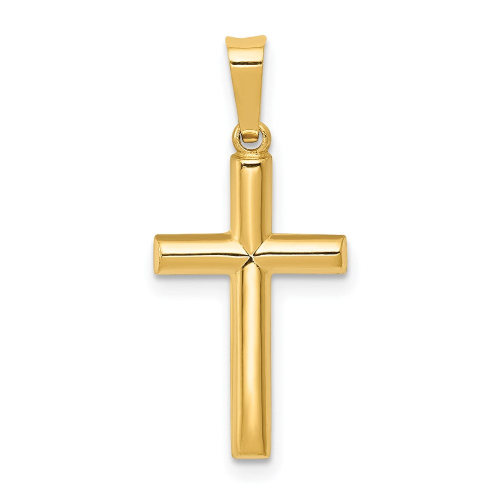 14k Hollow Cross Pendant - 21