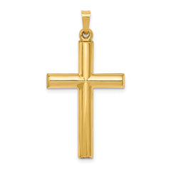 14k Hollow Cross Pendant - 4