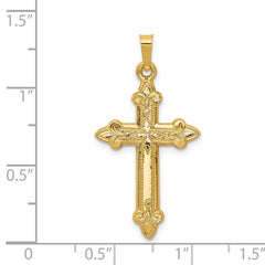 14k Fleur De Lis Cross Pendant - 5