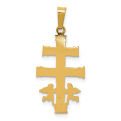 14k Two-tone Cara Vaca Crucifix Pendant - 2
