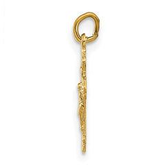 14k INRI Hollow Crucifix Pendant - 2