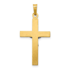 14k Two-tone INRI Hollow Crucifix Pendant - 7