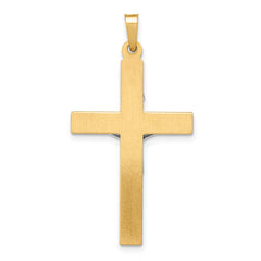 14k Two-tone INRI Hollow Crucifix Pendant - 4