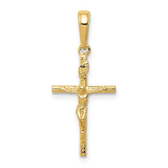 14k INRI Hollow Crucifix Pendant - 3