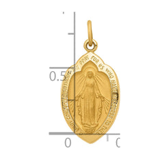 14k Miraculous Medal Charm - 5