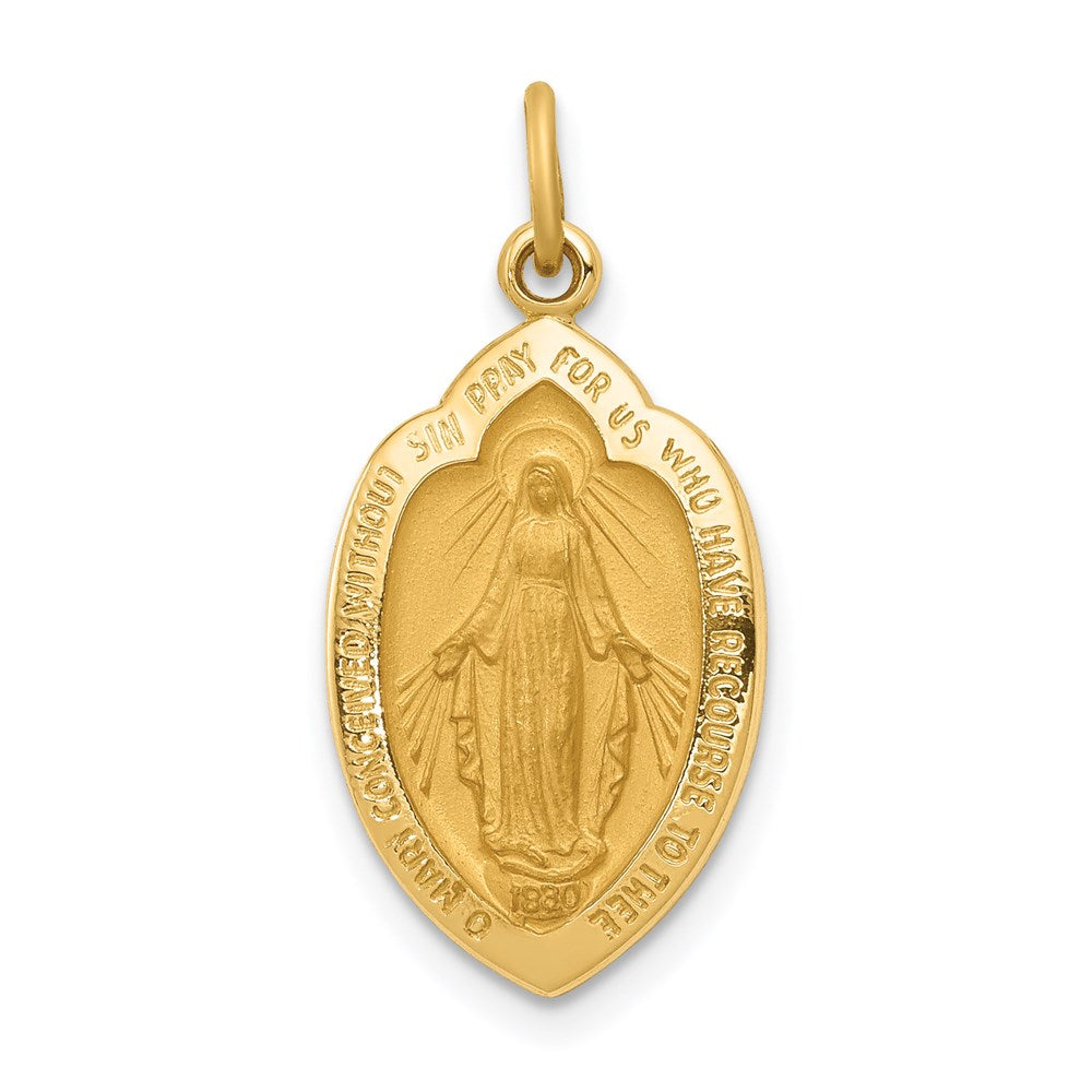 14k Miraculous Medal Charm - 5