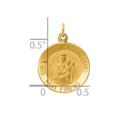 14k Our Lady of Mount Carmel Medal Charm