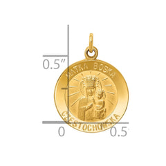 14k Matka Boska Medal Charm - 4