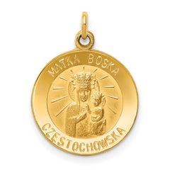 14k Matka Boska Medal Charm - 4