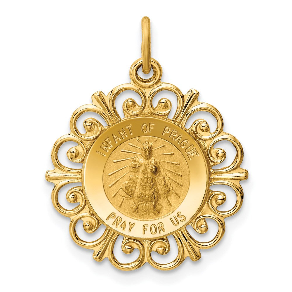 14k Infant of Prague Medal Charm - 3