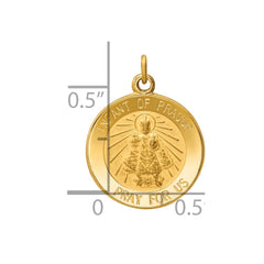 14k Infant of Prague Medal Charm - 4