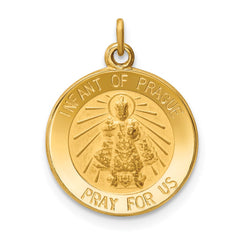 14k Infant of Prague Medal Charm - 4