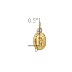 14k Saint Christopher Medal Charm - 7
