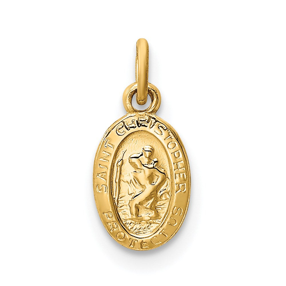 14k Saint Christopher Medal Charm - 7