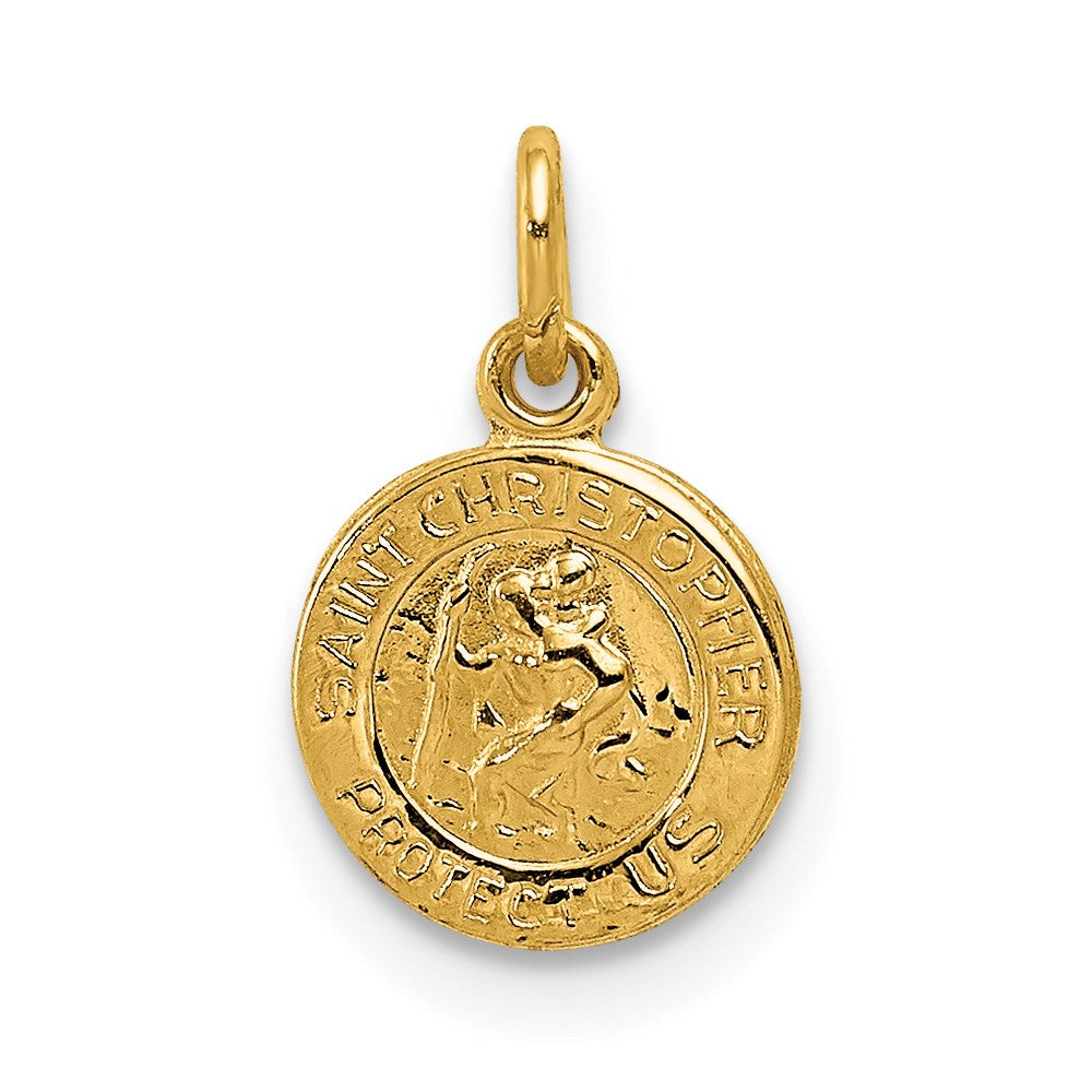14k Saint Christopher Medal Charm - 3
