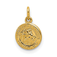 14k Saint Christopher Medal Charm - 3