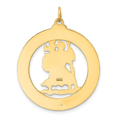 14k Saint Christopher Medal Pendant - 11